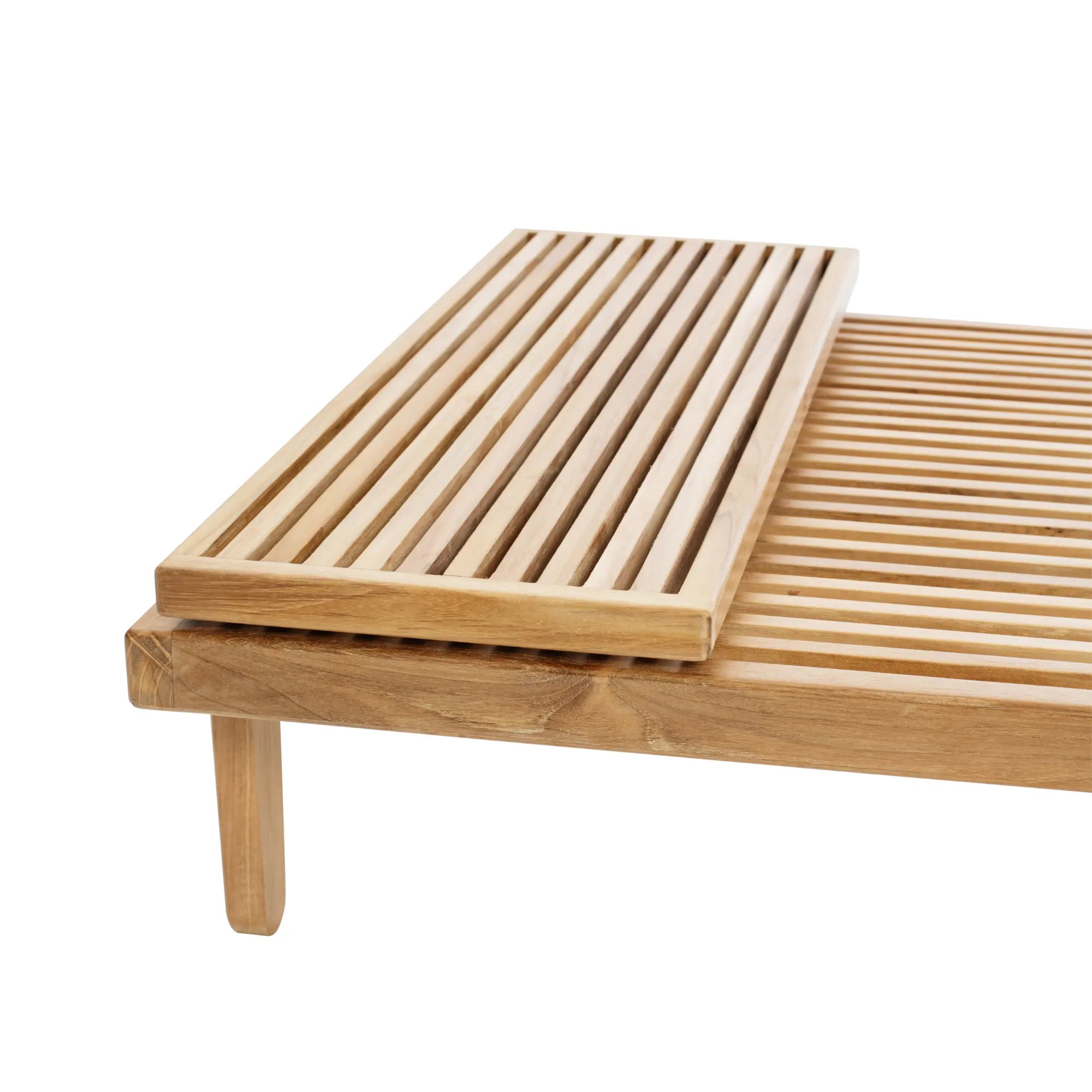 Outdoor Rib Sofa Module Ottoman - Top Tray