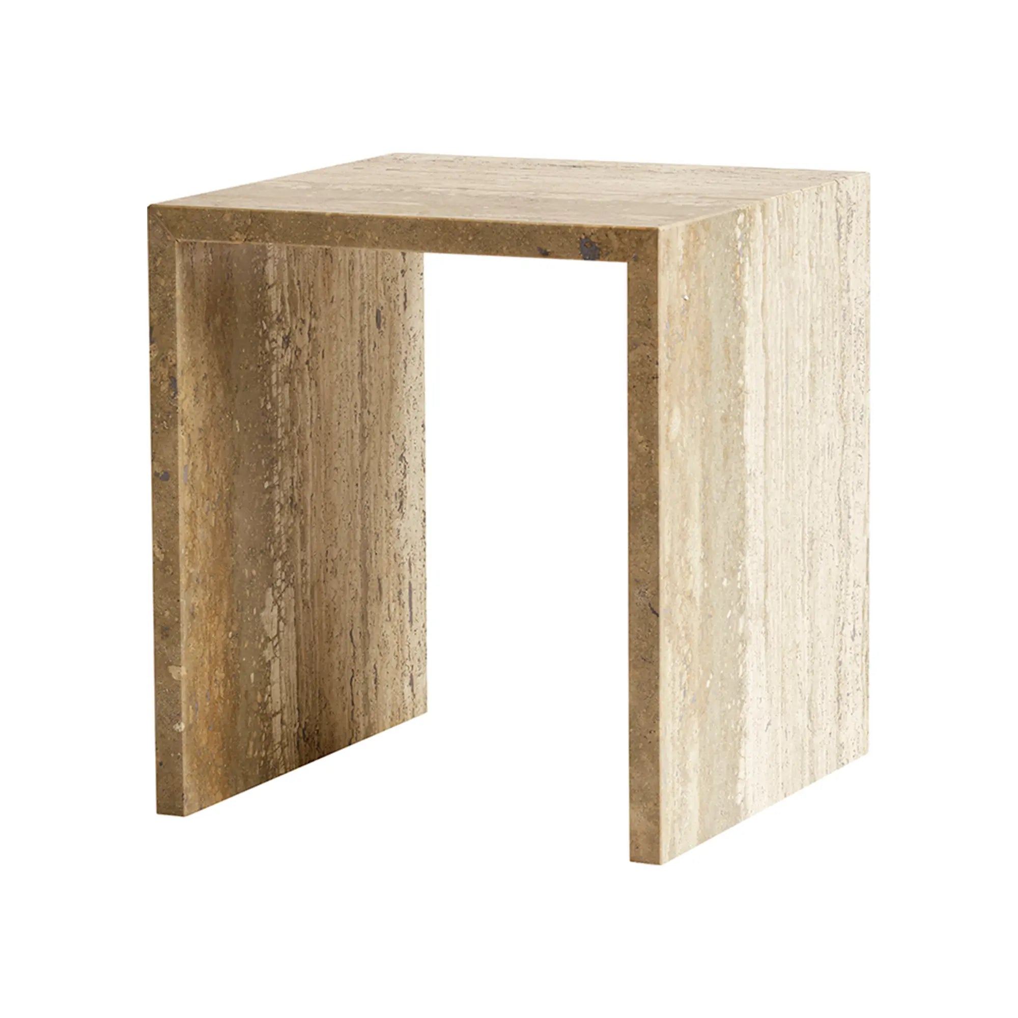 Cube Travertine Table