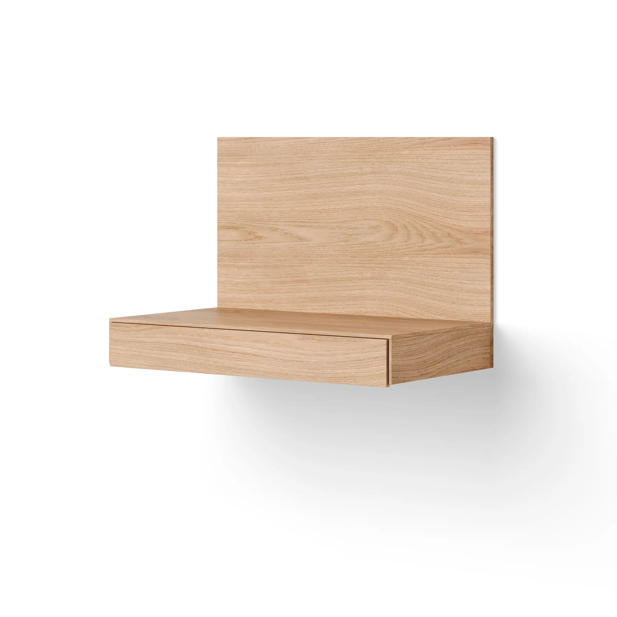 Compact Tana Wall Mounted Desk in oak finish for small spaces and minimalistic style