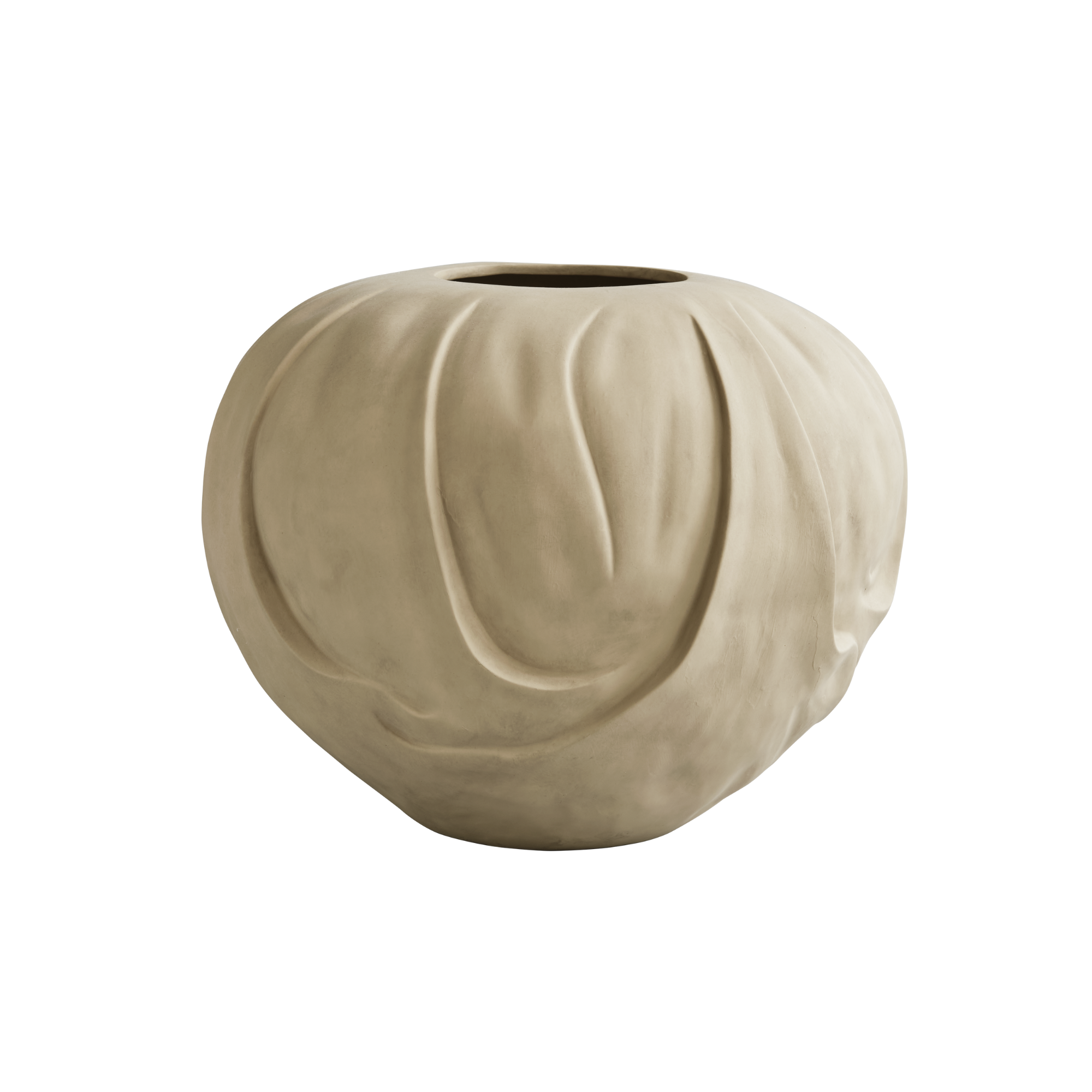 Orimono Vase - Big in elegant white porcelain with subtle texture