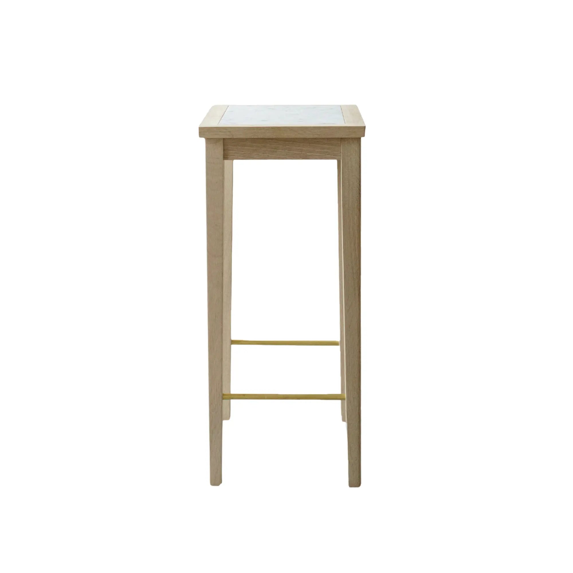 Luxe No 1 Side Table featuring a glass top and gold-plated metal frame