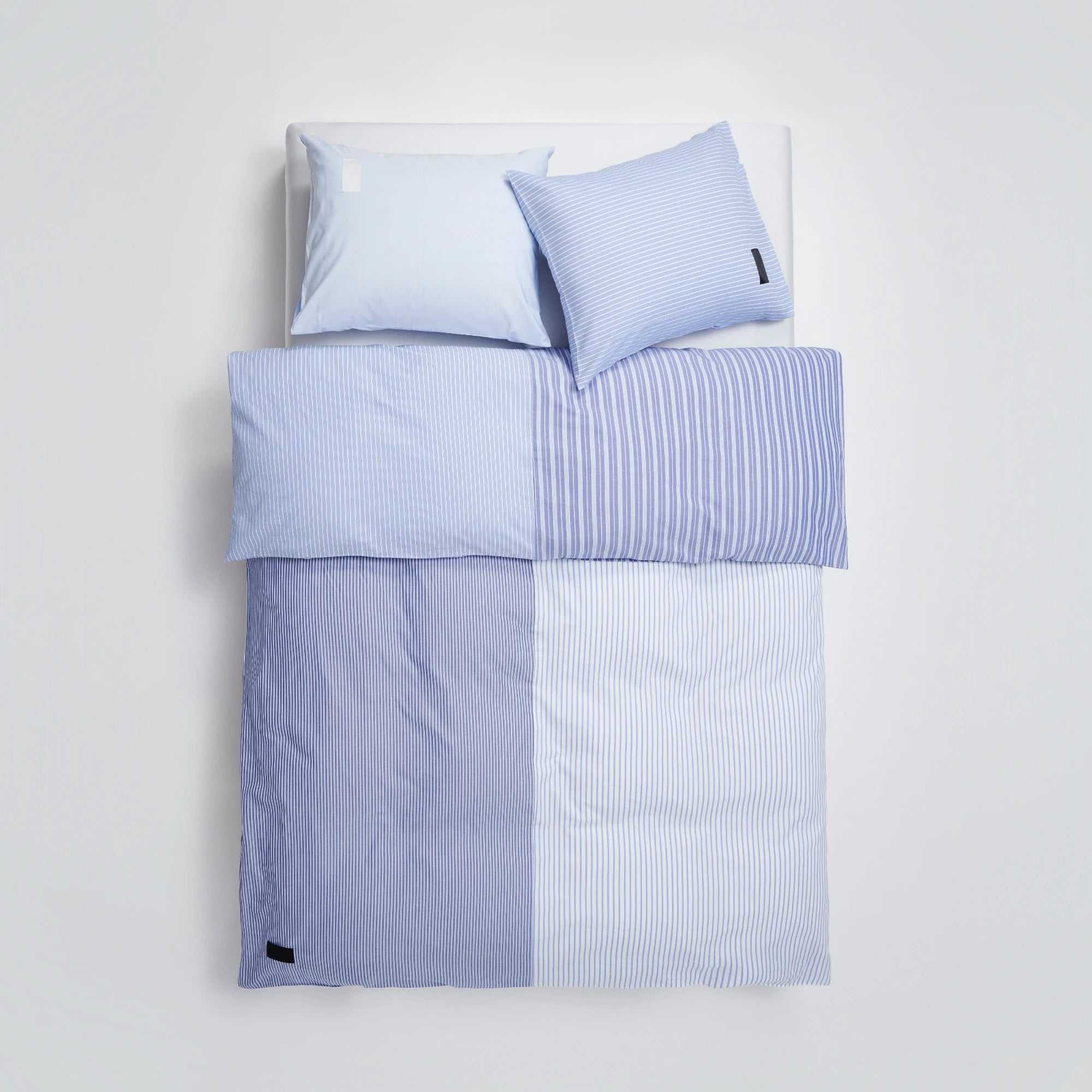 Wall Street Pillow Case - Stripe Light Blue Oxford