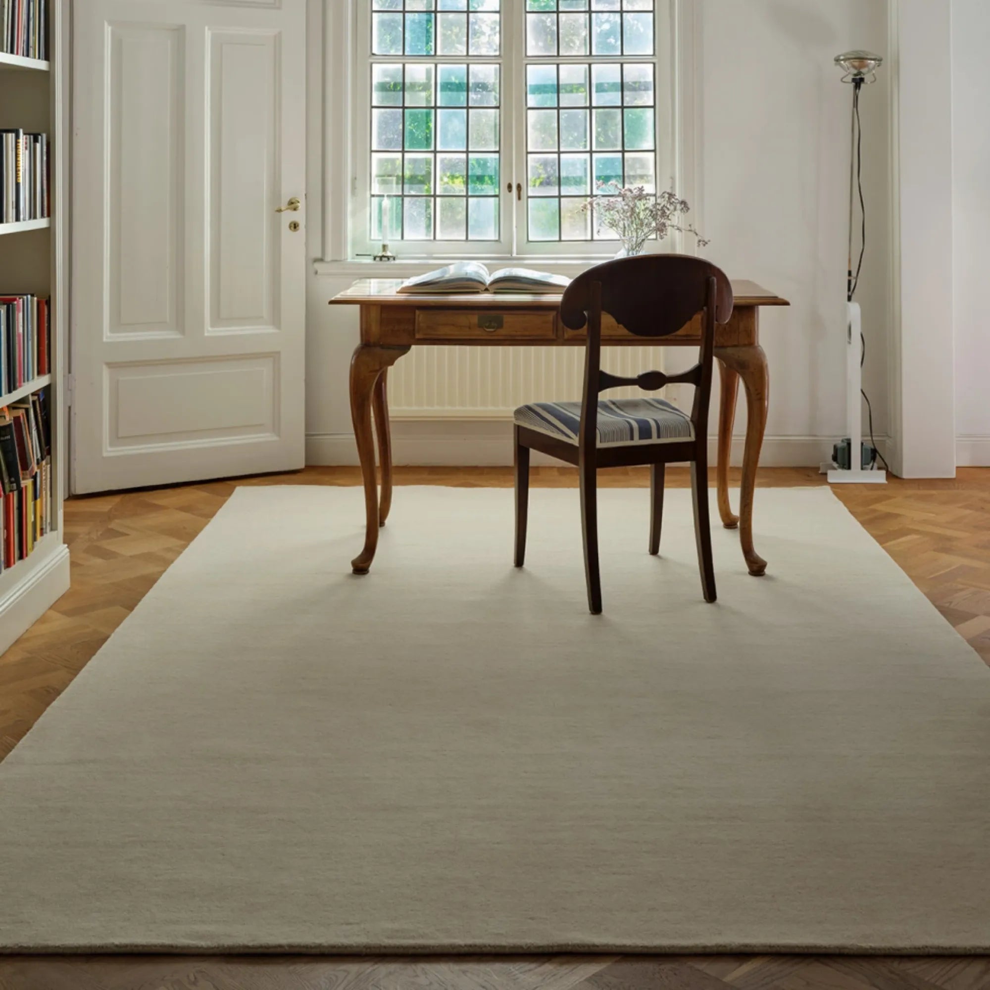 Handwoven Sana Wool Rug in natural beige and brown tones