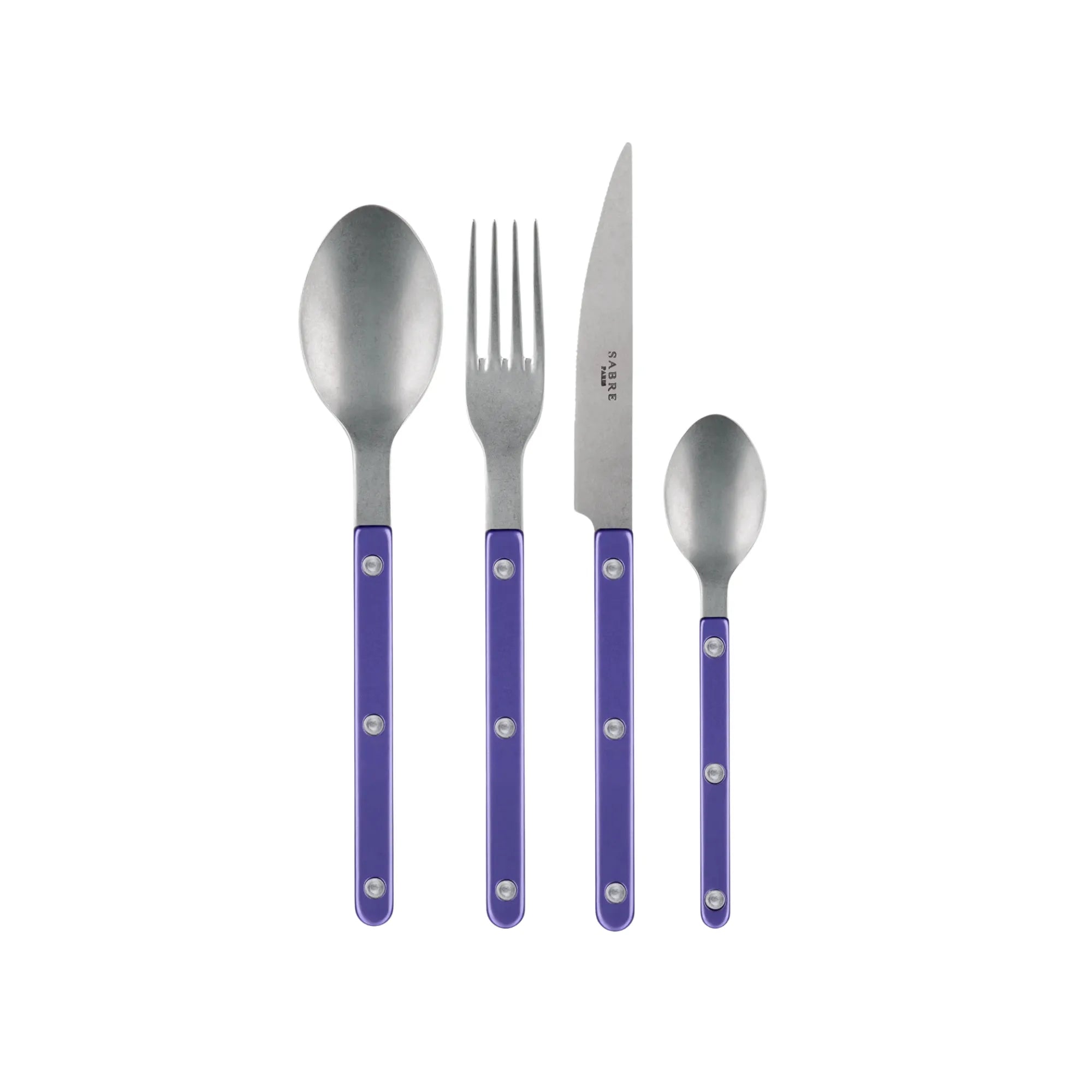 Bistrot Pearly Cutlery Set: Elegant 24-piece silverware with pearlized handles