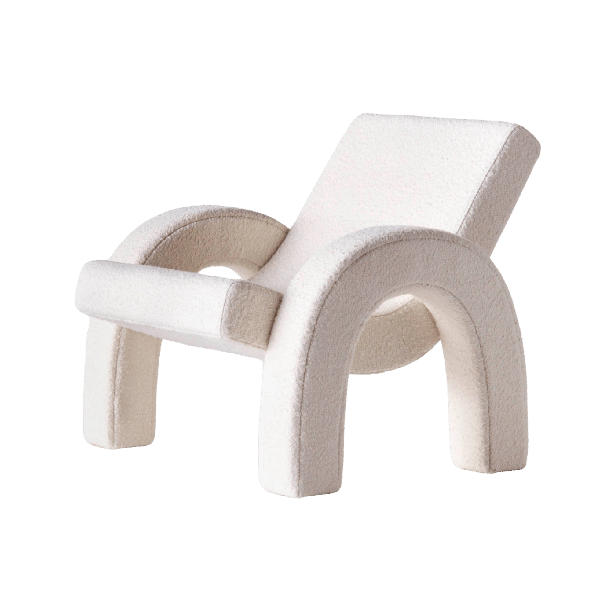 Arco Lounge Chair Boucle White - THAT COOL LIVING