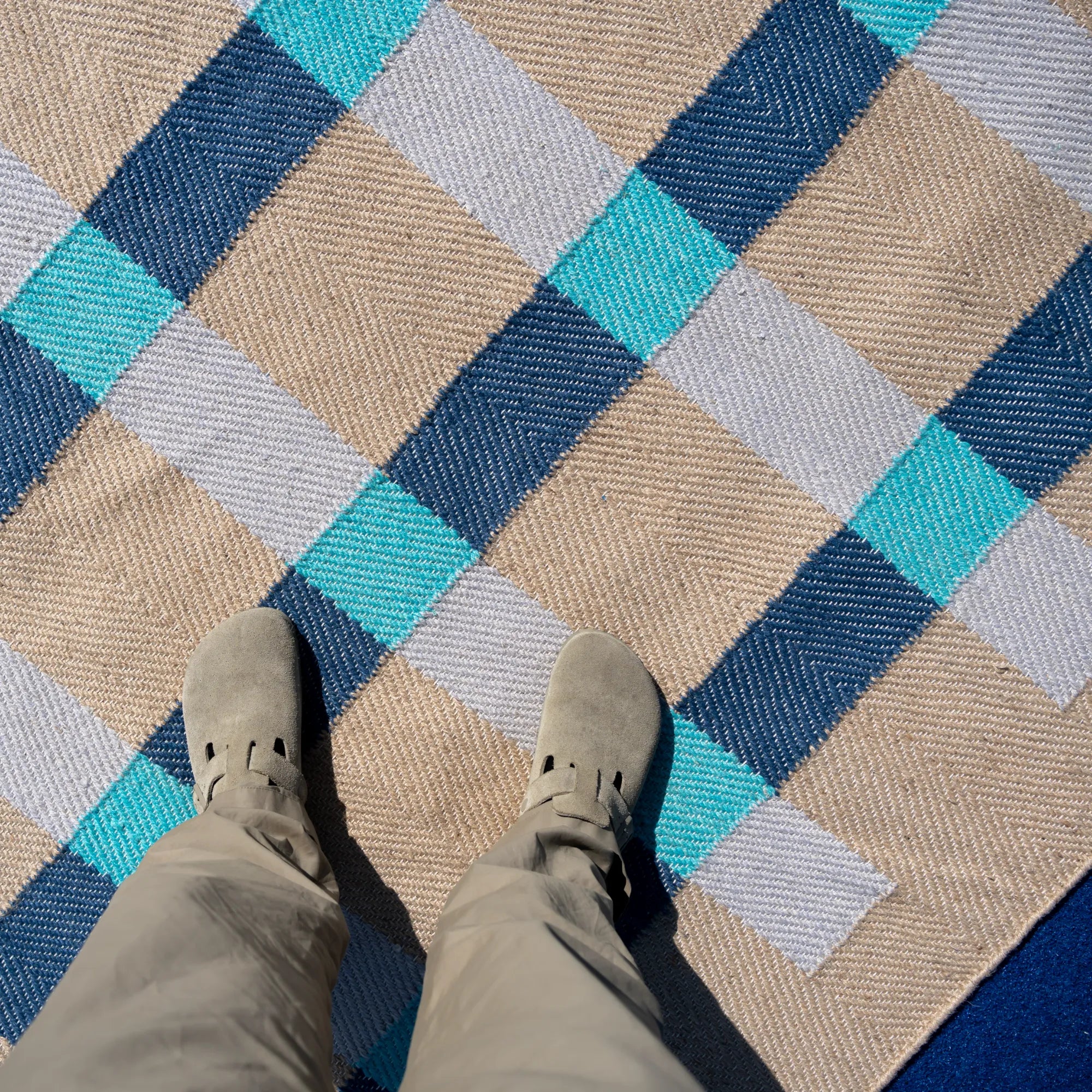 Jute Rug w. Stripes