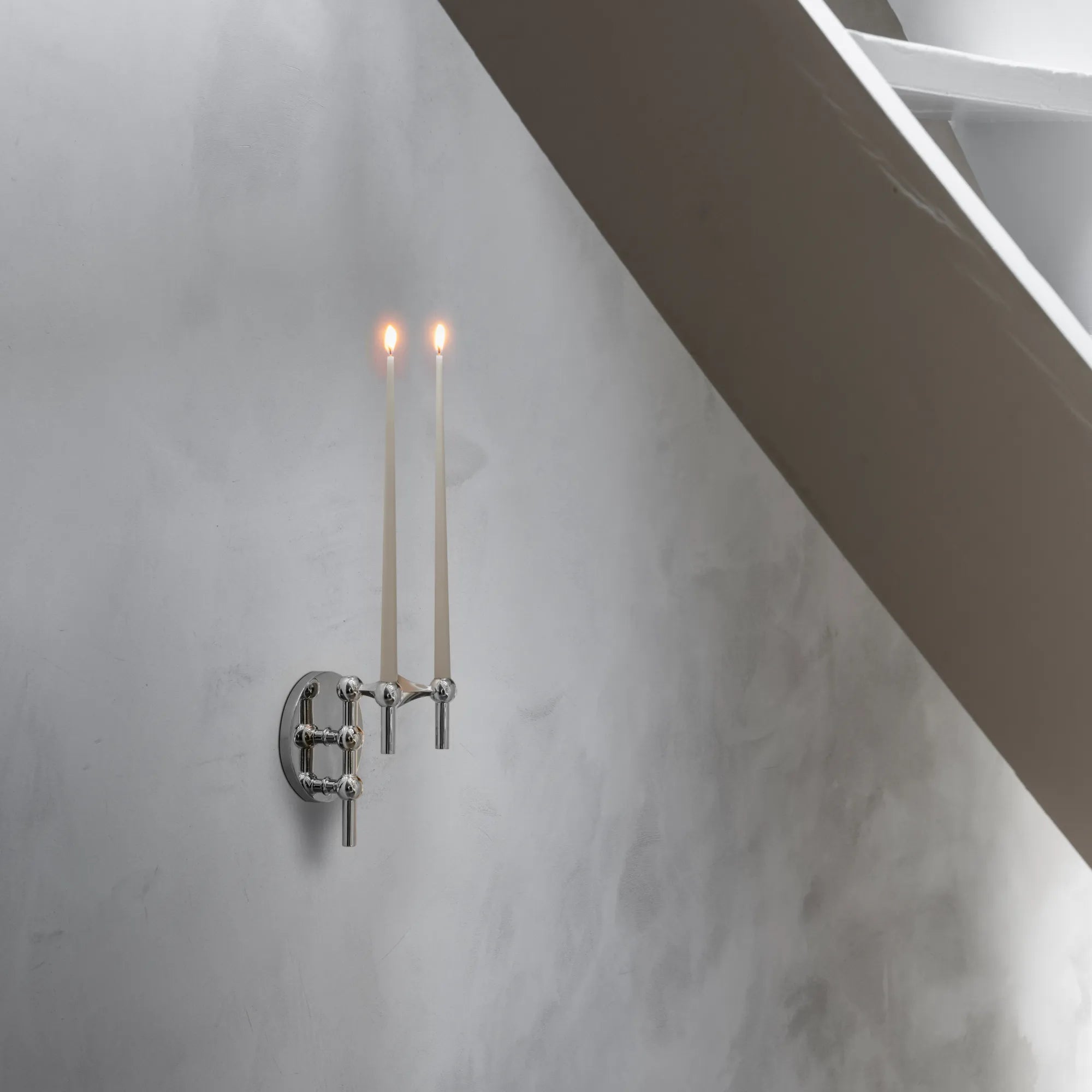 Wall Hanger Candle Holder - Chrome - Configuration 2