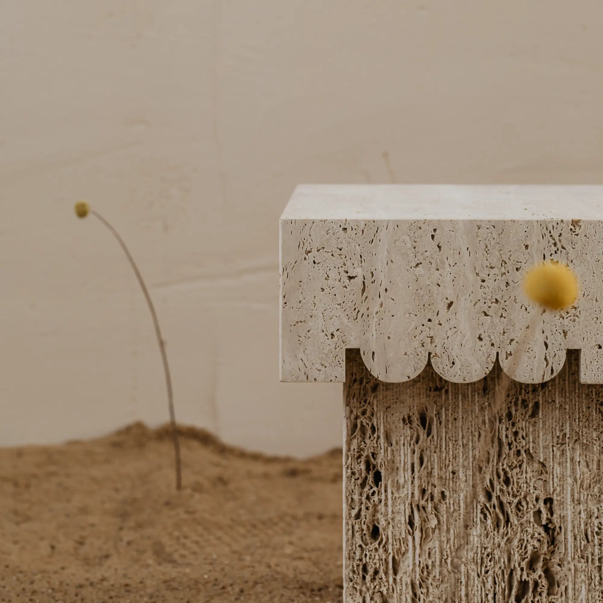 Stylish Oro Side Table with white marble top and gold-finished base